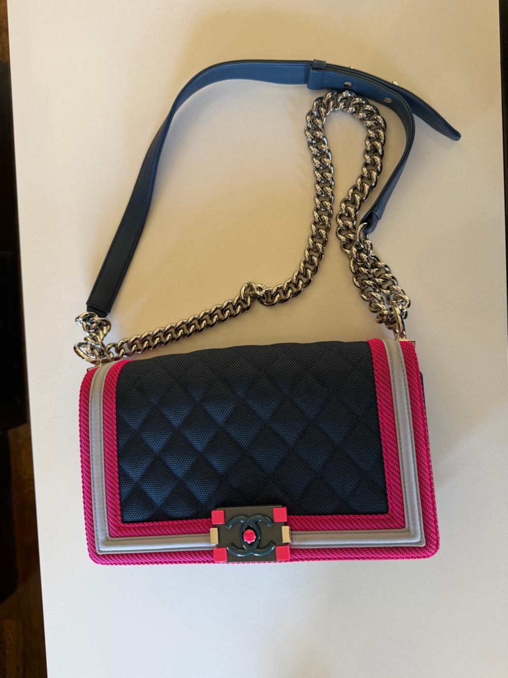 CHANEL Medium Fluo Boy Flap Bag